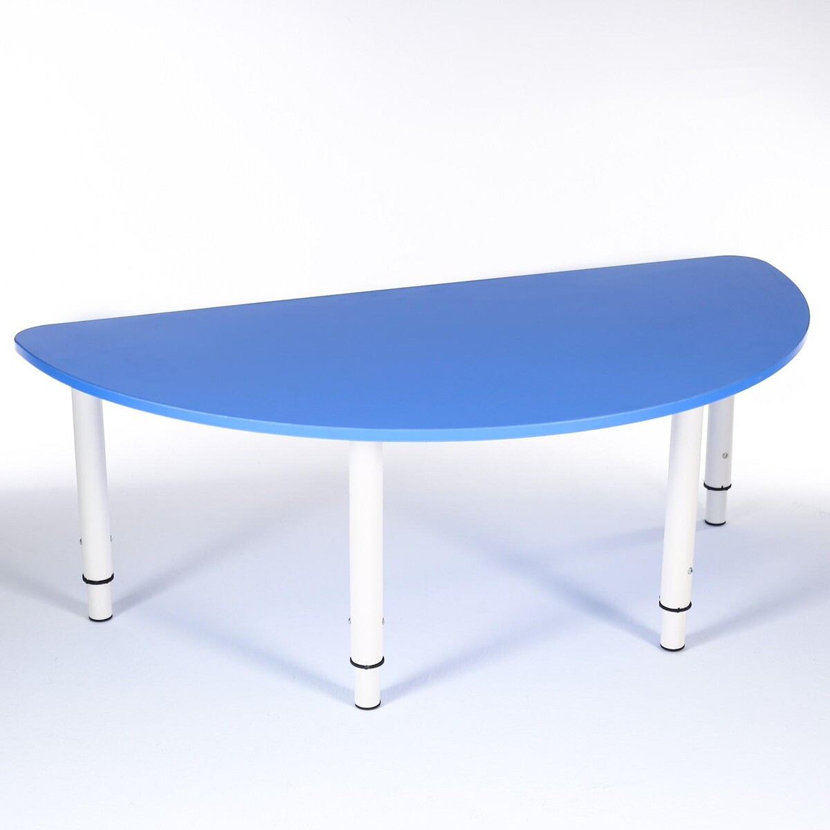 Стол полукруг растущий гр.0-3 на металлокаркасе, синий стол на металлокаркасе brabix loft cd 001 641211