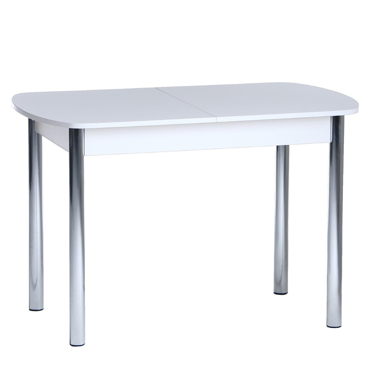 Стол универсальный, 1145/1415х680х750, хром/белая радика-белые лютики стол раздвижной грация 2 1200 1550 × 800 × 750 мм глянец хром венге 104733518