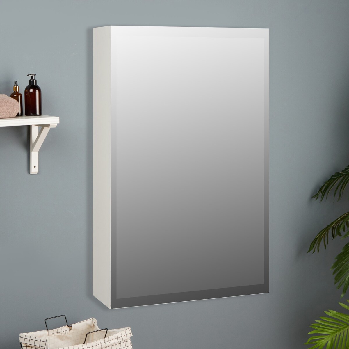 Зеркало-шкаф для ванной комнаты шкаф пенал для ванной комнаты 6 со штангой 40 х 30 х 100 см
