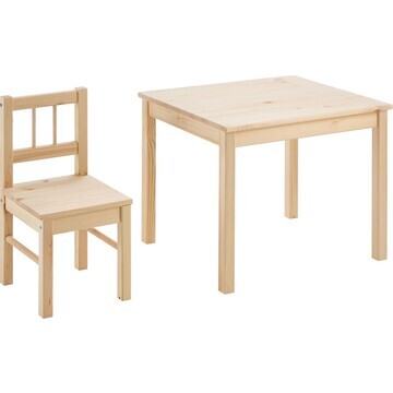 Стол и стул набор svala, массив сосны