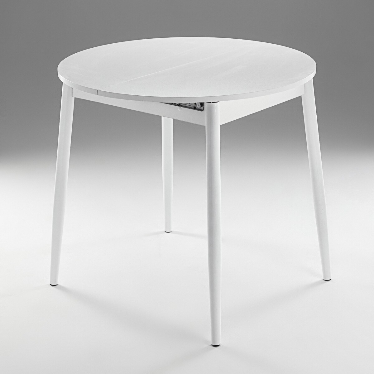 Стол раздвижной круглый раздвижной стол фристайл 3 1000 1420×632×745 мм лдсп стекло металл белый