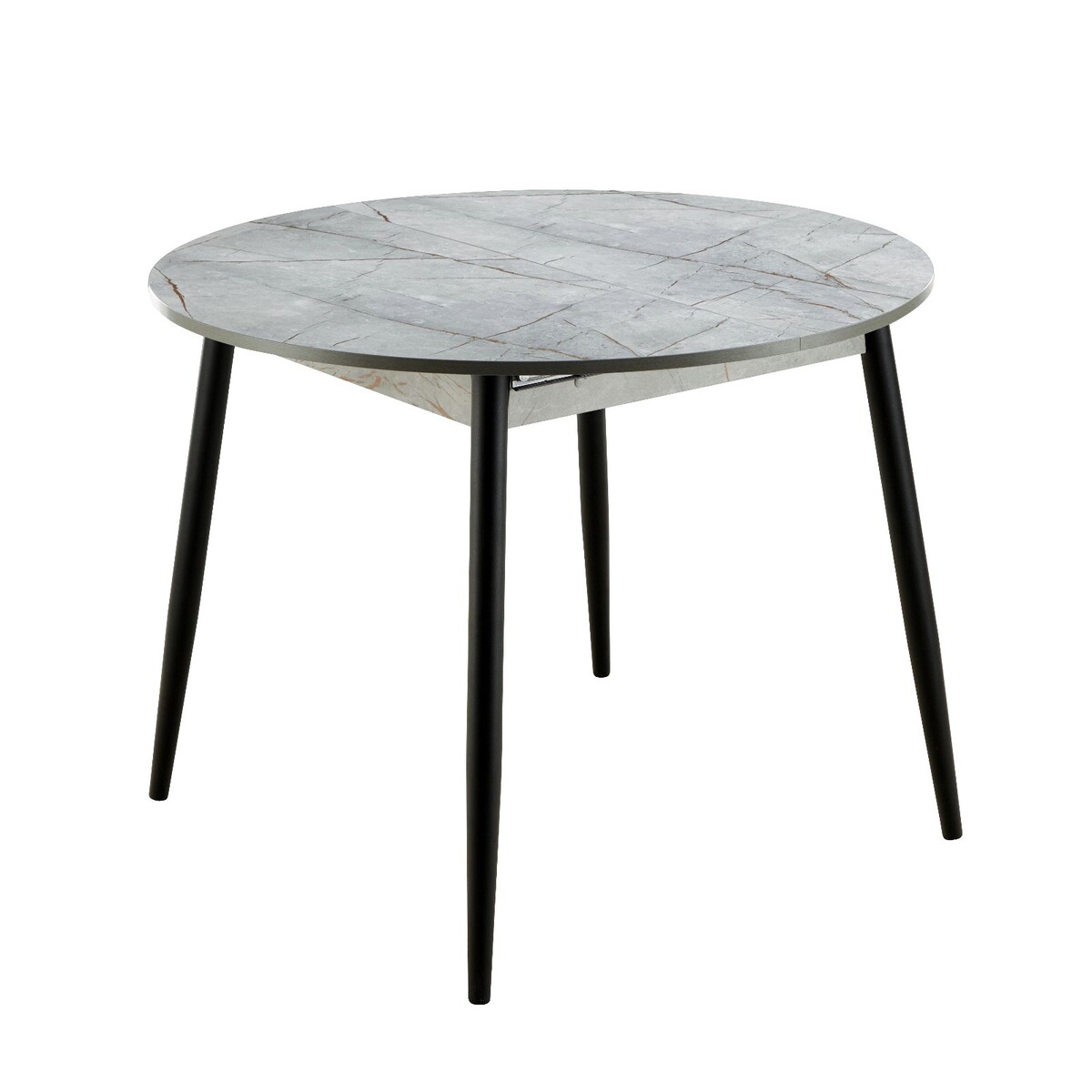 Стол раздвижной круглый раздвижной стол фристайл 3 1000 1420×632×745 мм лдсп стекло металл белый