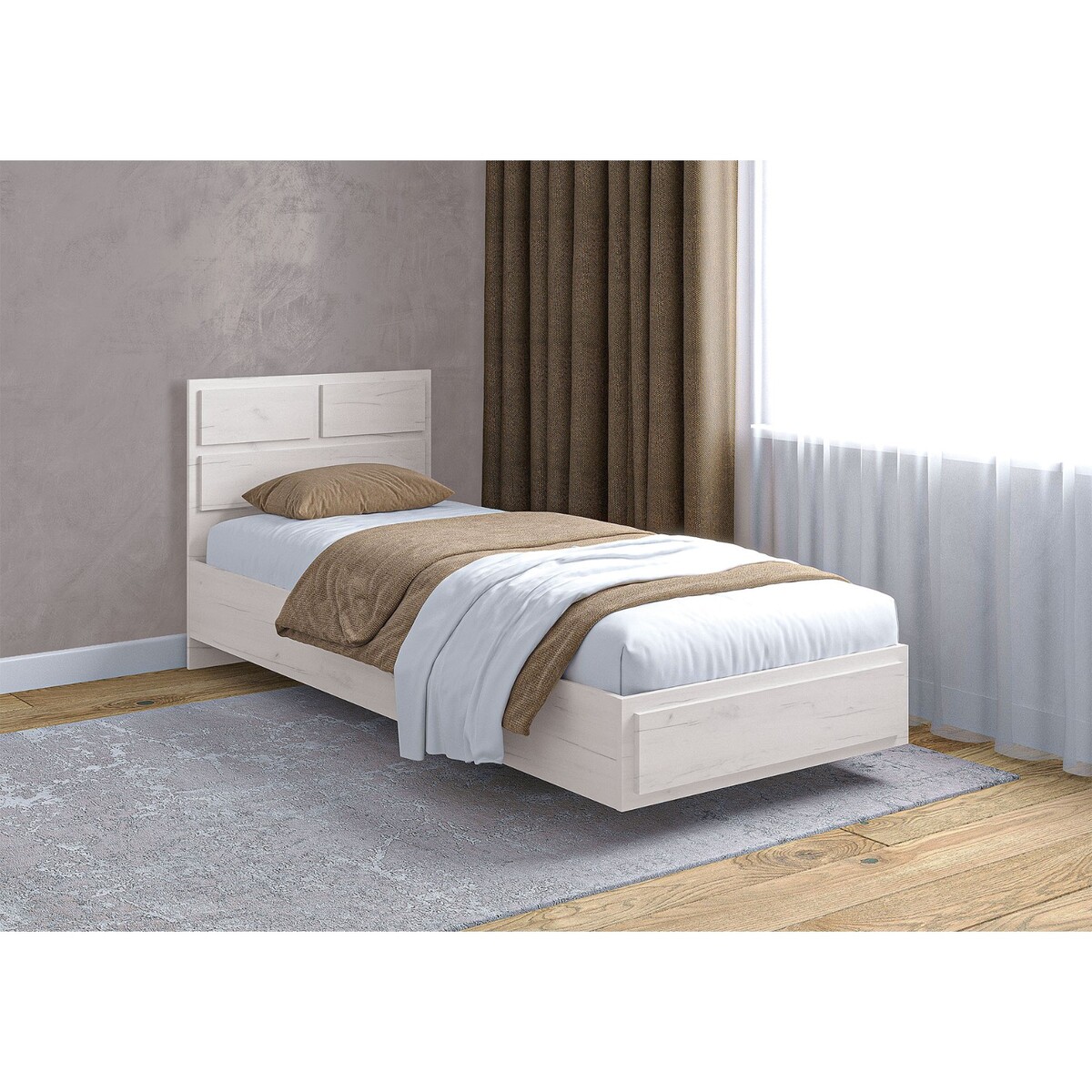 Кровать зара 800х2000 крафт белый ведро для уборки складное 17 л 55×25×20 см дно 45×15 см белый