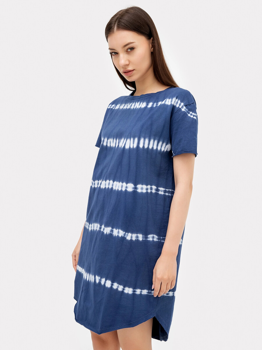 Платье женское синее с рисунком Mark Formelle, размер 50, цвет синий с эффектом фастдай 08937302 - фото 1