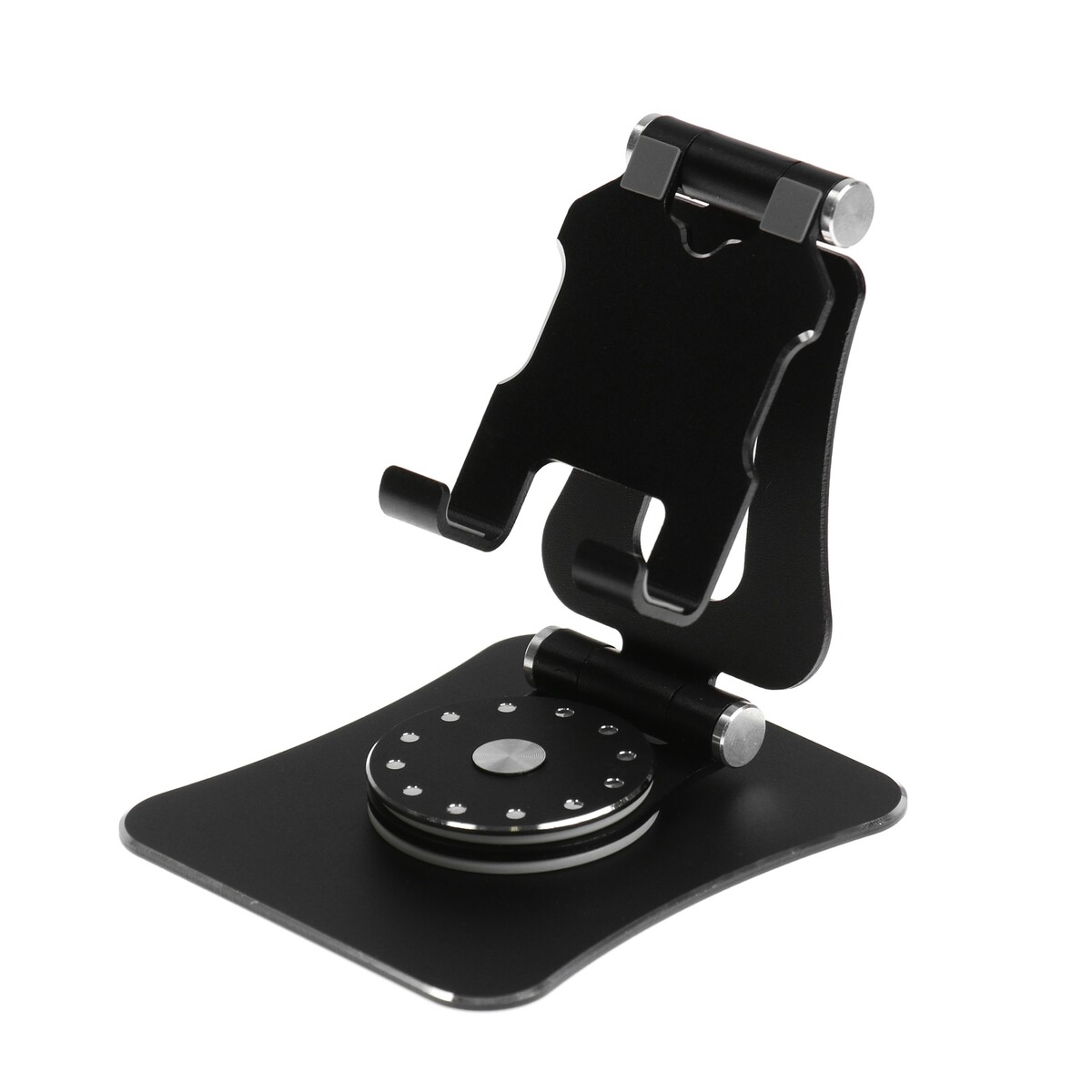 Подставка для телефона, регулируемая, складная, поворот на 360°, металл, черная подставка для планшета регулируемая складная поворот на 360° металл серебристая