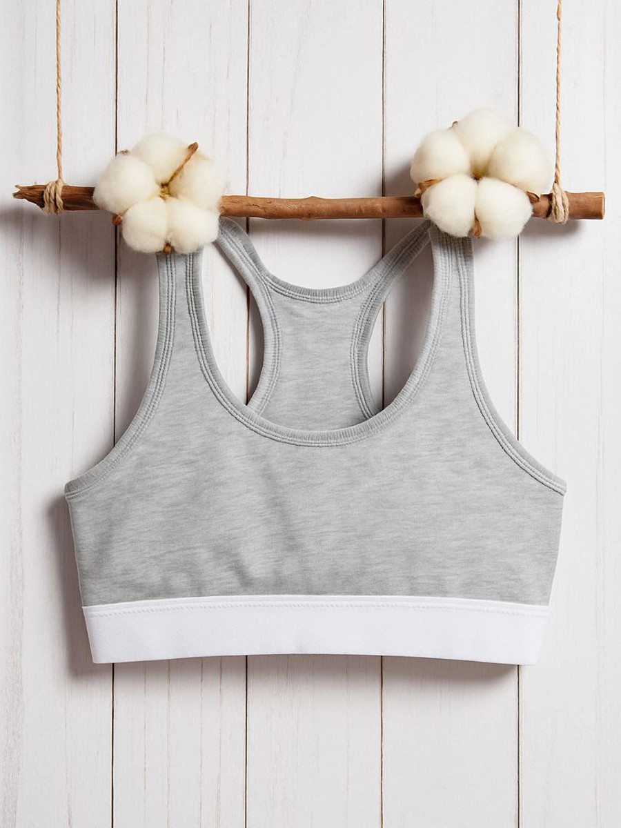 

Бюстье для девочек, Серый;серый меланж 4306-а