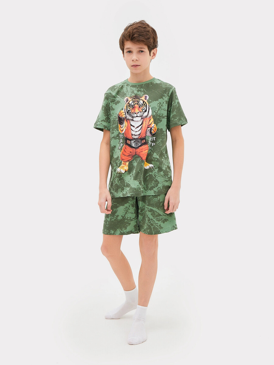 Комплект для мальчиков (футболка, шорты) напальчники резиновые с отверстиями staff d 18 мм зеленые комплект 10 шт 227964