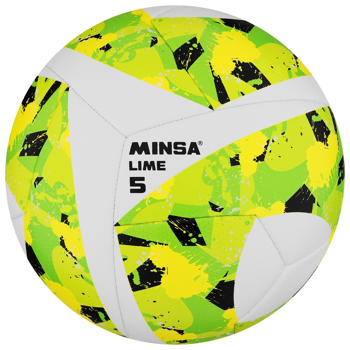Мяч футбольный minsa lime, pu, гибридная сшивка, размер 5 шумовка attribute gadget lime agl000