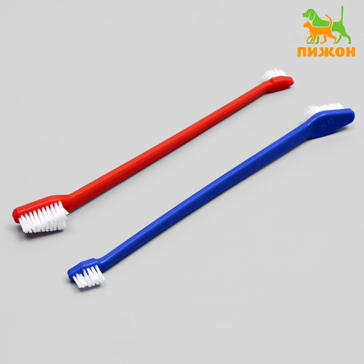Зубная щетка двухсторонняя, набор 2 шт, красная и синяя щетка для одежды двухсторонняя 24×5×2 см