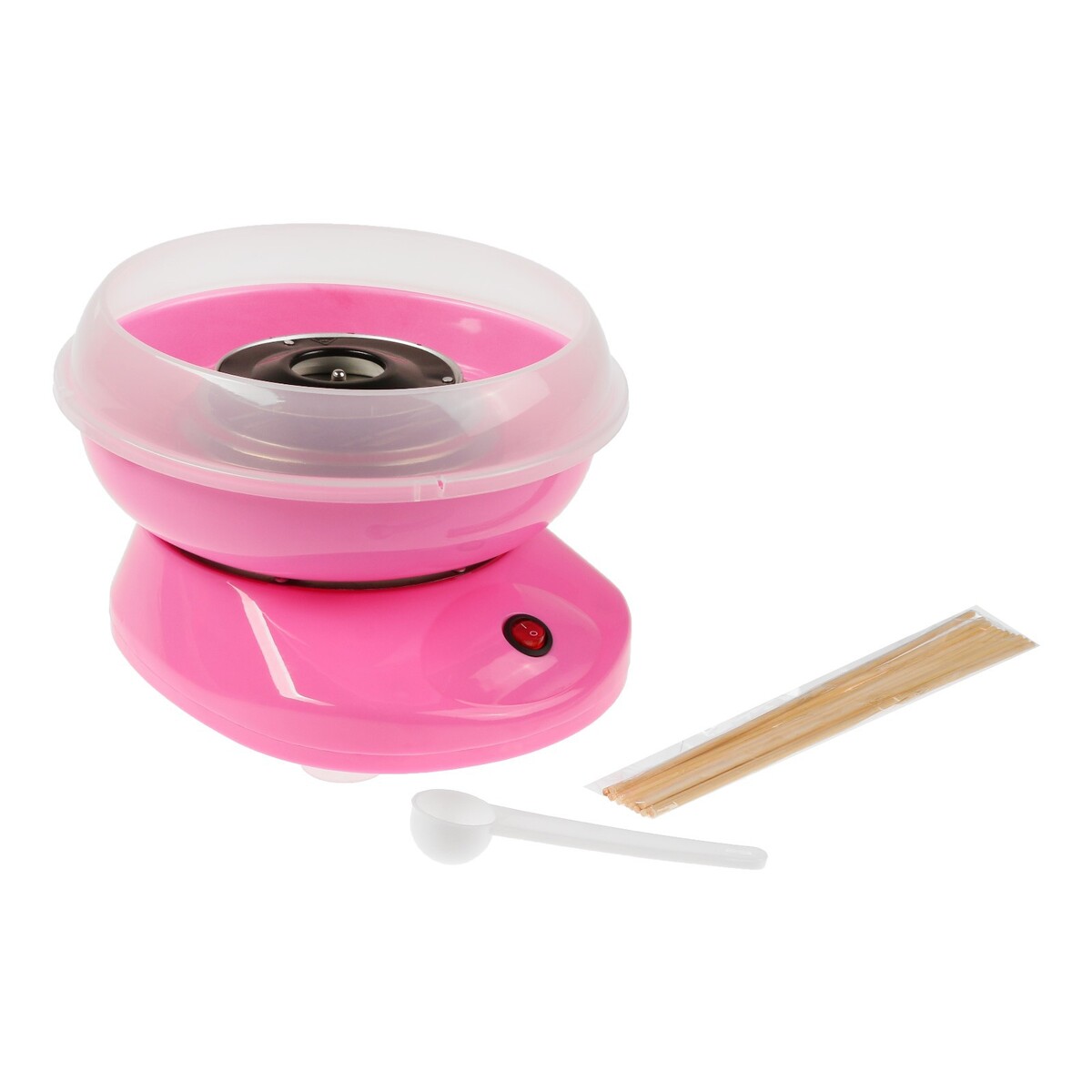 Аппарат для приготовления сладкой ваты luazon lcc-01, 500 вт, розовый