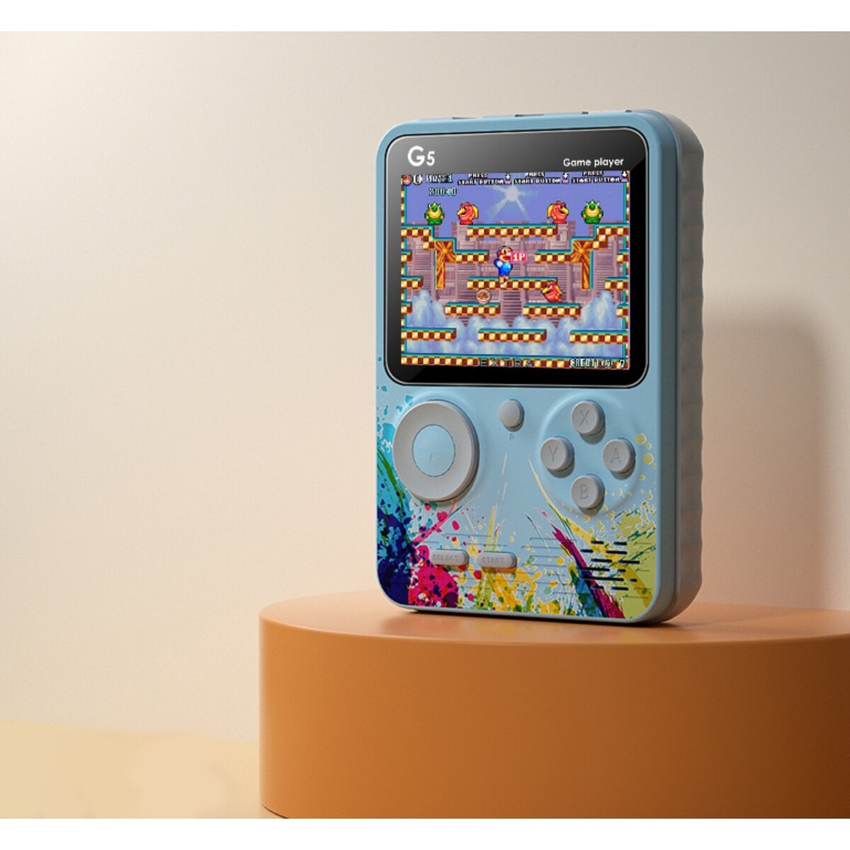 Игровая приставка g5, с геймпадом, av кабель, 8 бит, 800 игр, синяя игровая приставка dendy junior 300 встроенных игр