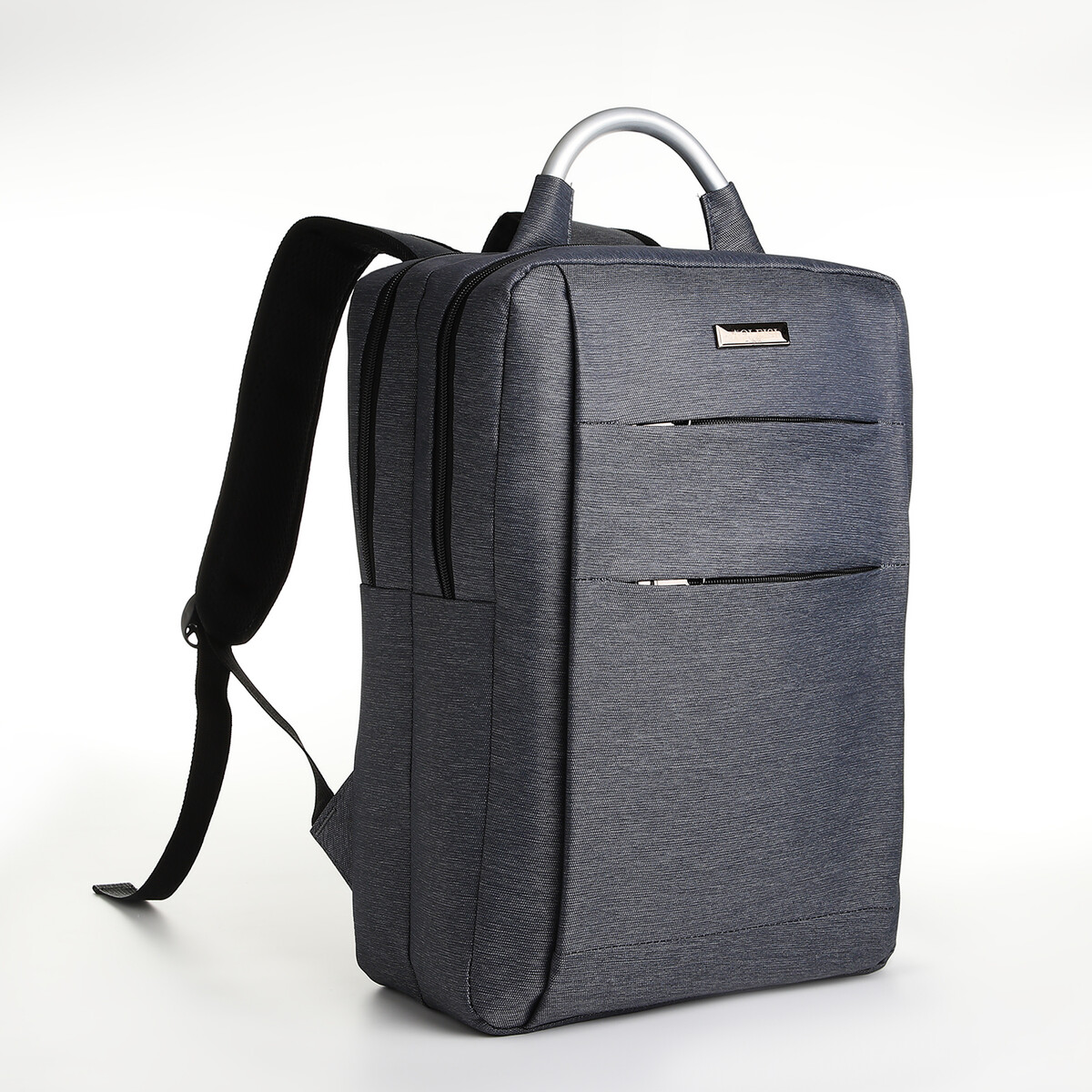 Рюкзак городской на молнии, 2 кармана, с usb, цвет серый