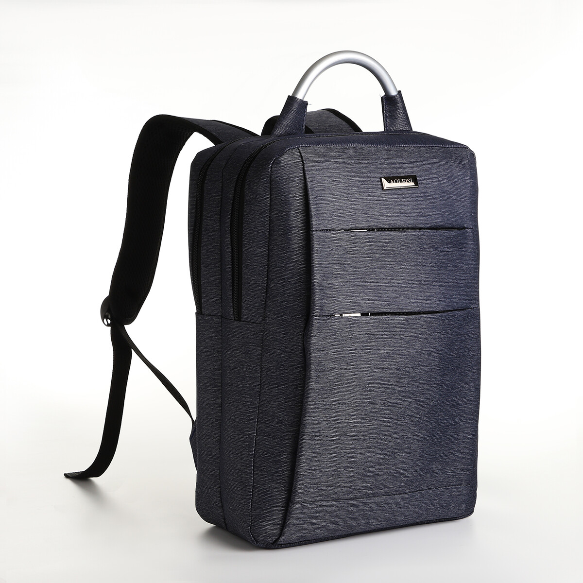 Рюкзак городской на молнии, 2 кармана, с usb, цвет синий