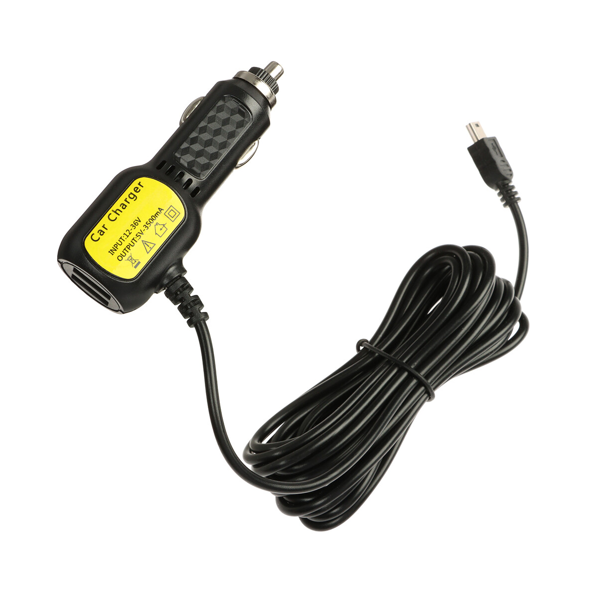 Зарядное устройство прямой mini usb, c 2usb 3.4 а, 5 в, провод 3,5 м автомобильное зарядное устройство borasco 2usb 2 4a дата кабель 8pin 2а 1м черное