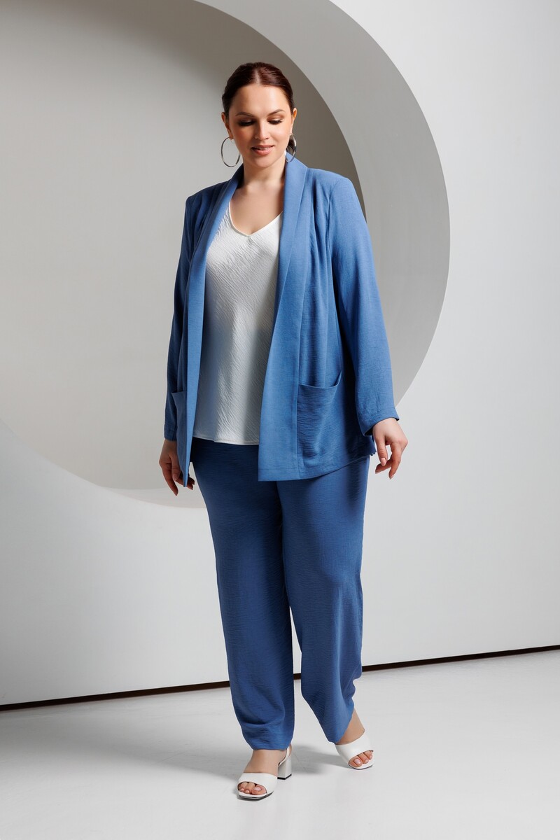 Жакет Прима линия, размер 50, цвет синий 09139508 - фото 3