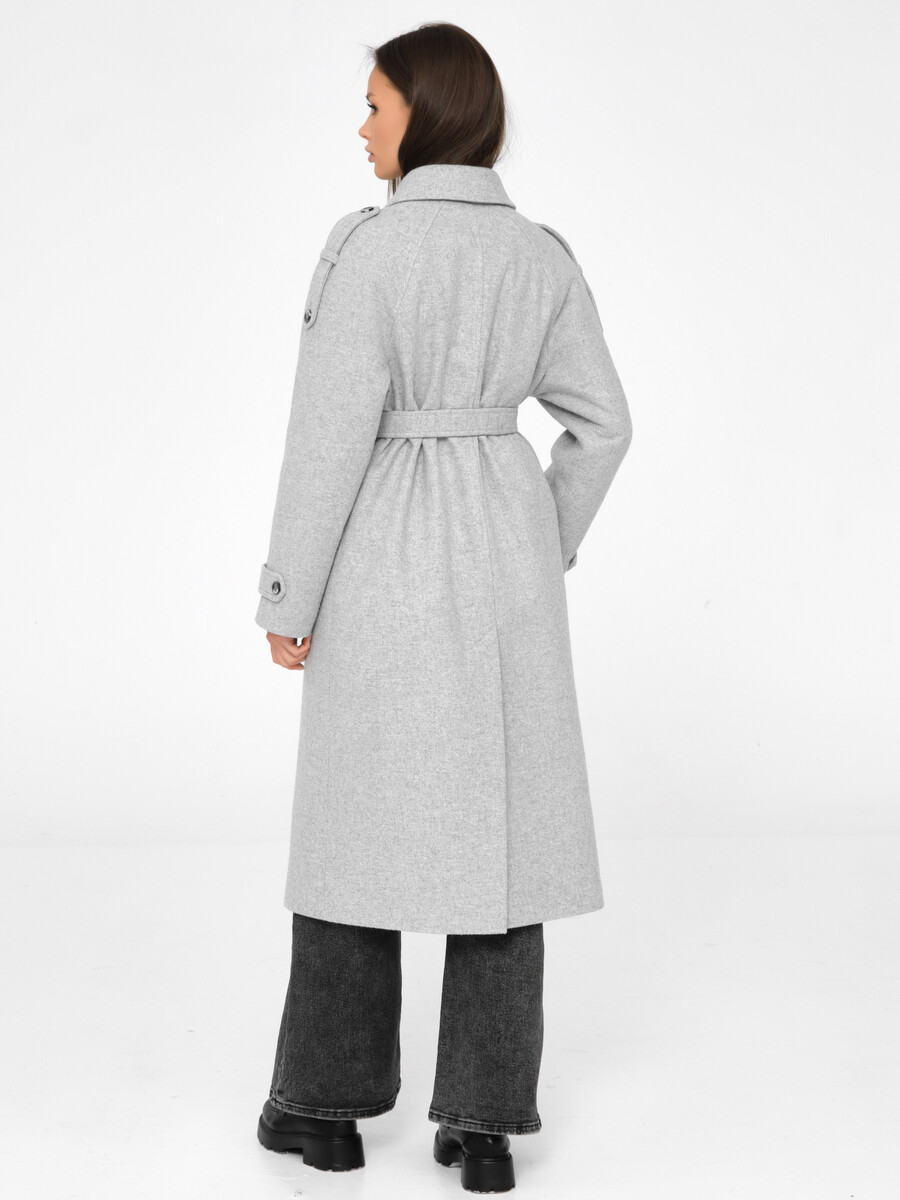 Пальто Stilla, размер 44, цвет серый 09148487 двубортные - фото 5
