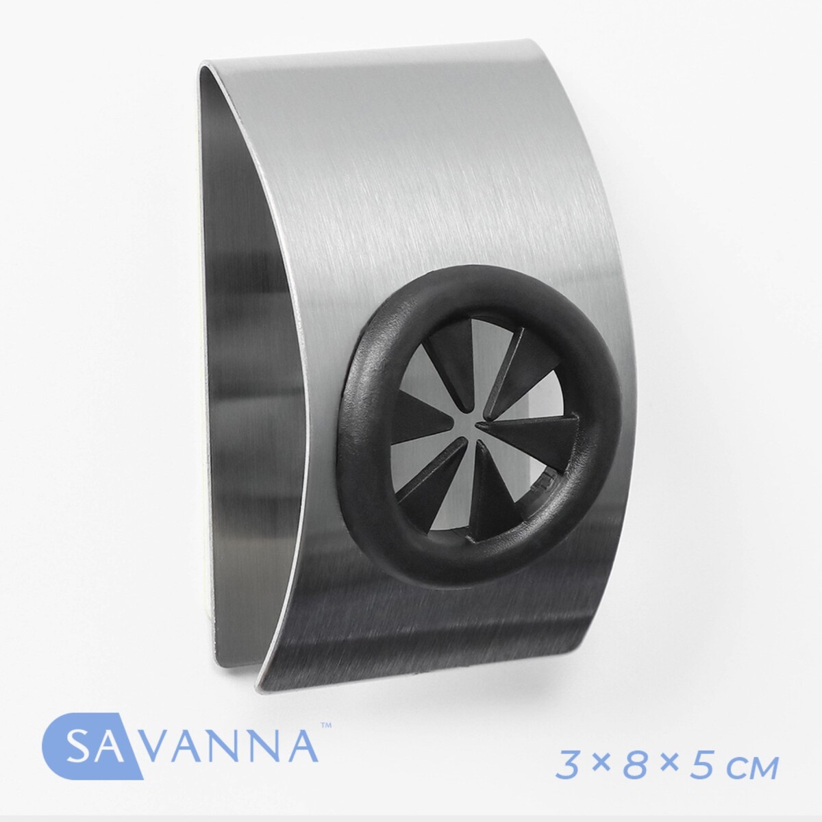 Металлический самоклеящийся держатель для салфеток и полотенец savanna chrome loft сlamp, 3×8×5 см нож консервный с открывалкой attribute gadget viva agc071 chrome