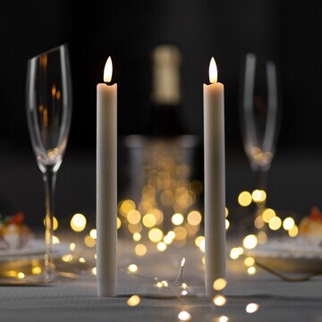 Набор светодиодных свечей, белые, 2 × 25