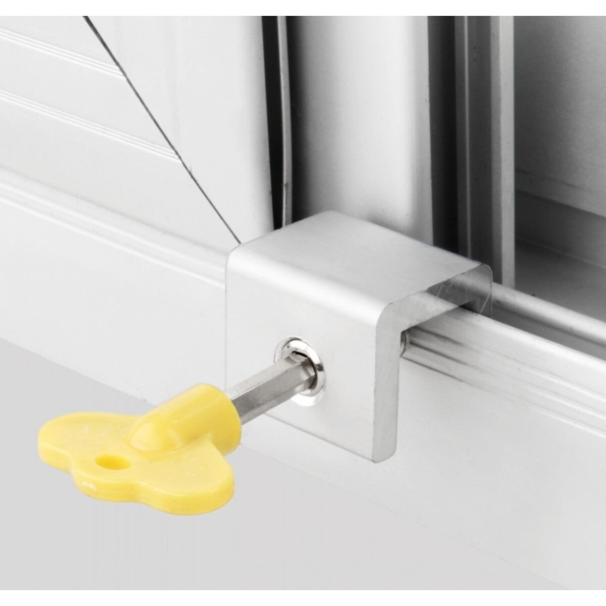 Блокиратор раздвижных дверей и окон, желтый, 16 мм защитный замок для раздвижных окон и дверей clippasafe cl83 2 new