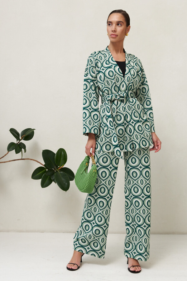Кардиган брюки Eliseeva Olesya, размер 42, цвет зеленый 09181102 - фото 1