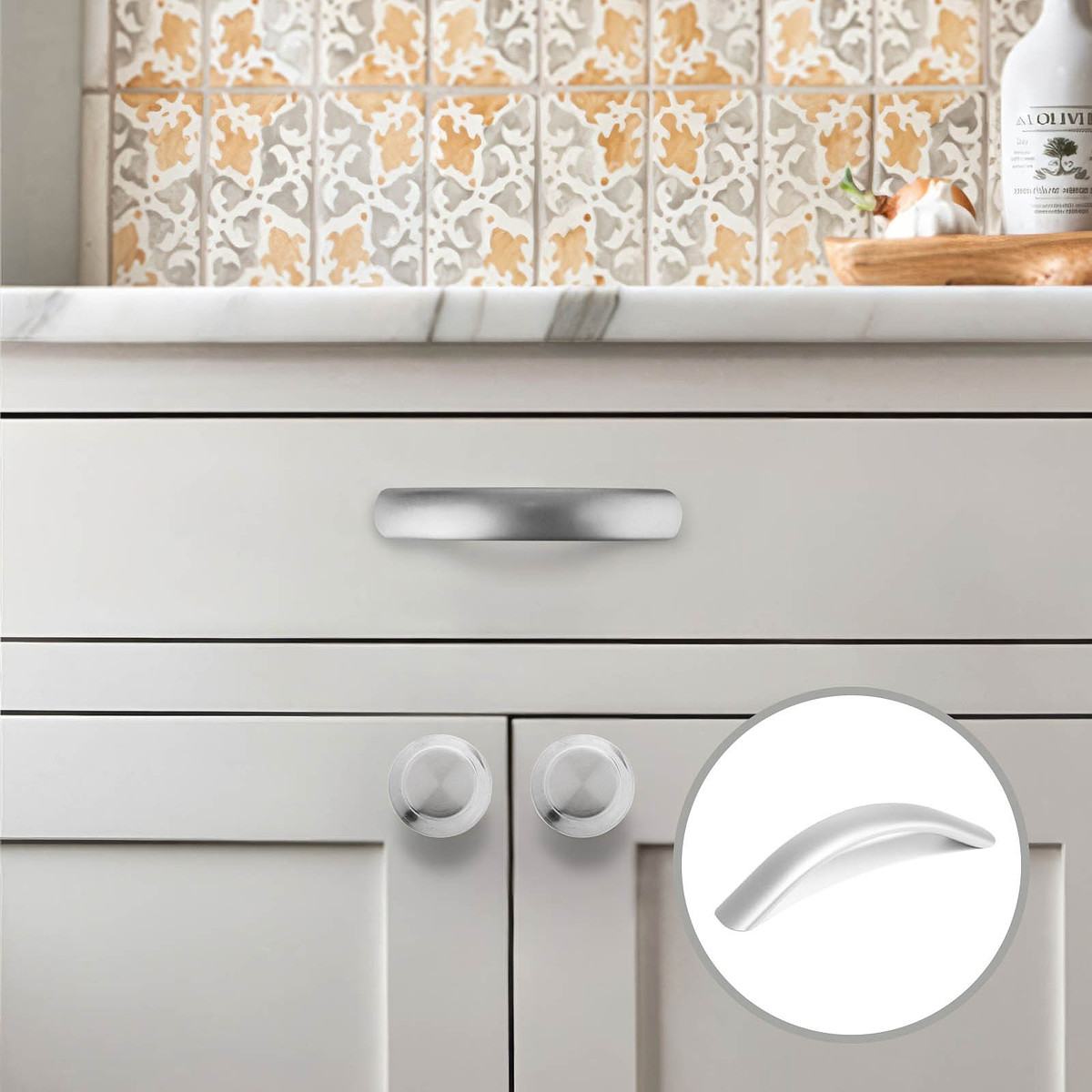 

Ручка-скоба мебельная рс110, м/о 96 мм, цвет матовый хром