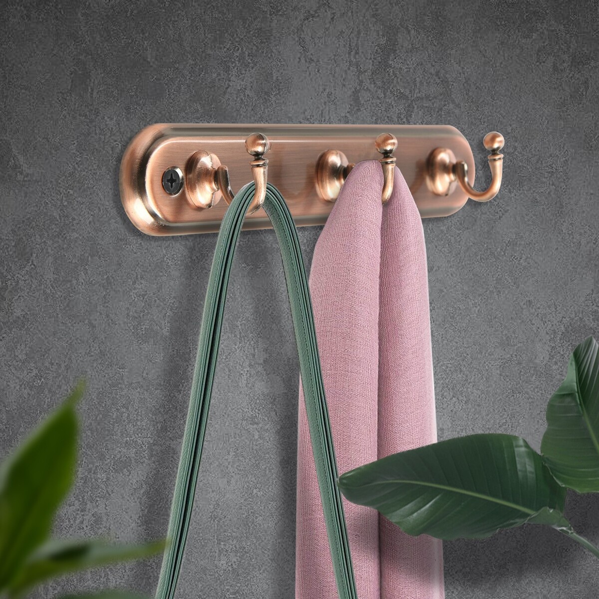 

Вешалка тундра tvt002, металлическая, трехрожковая, цвет медь