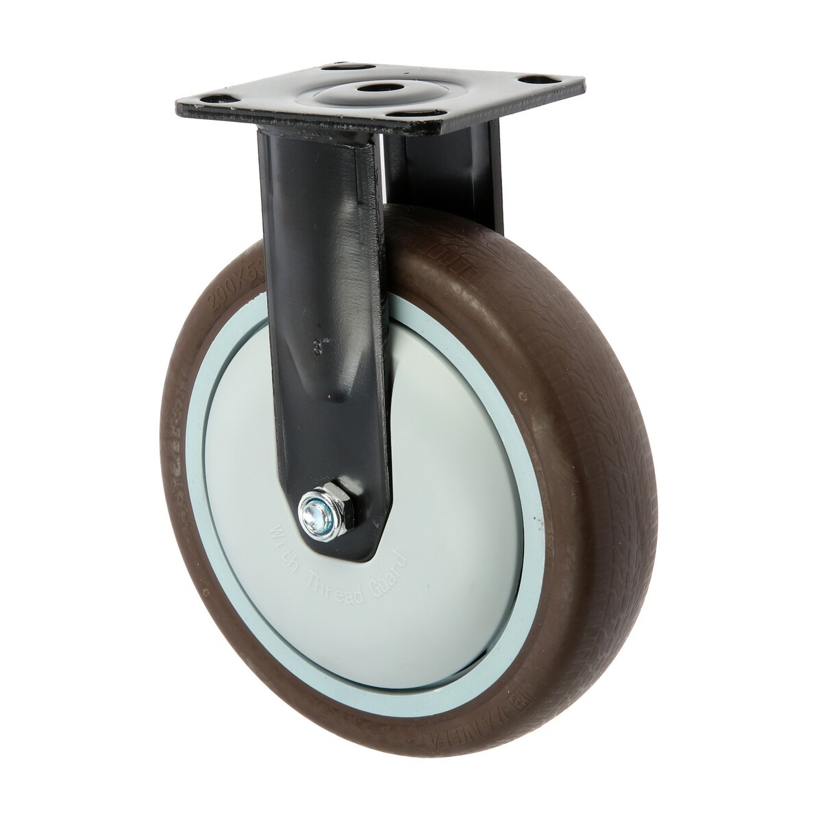 

Колесо для транспортных тележек тундра, d=200 мм, на площадке, покрытие tpr=, Коричневый