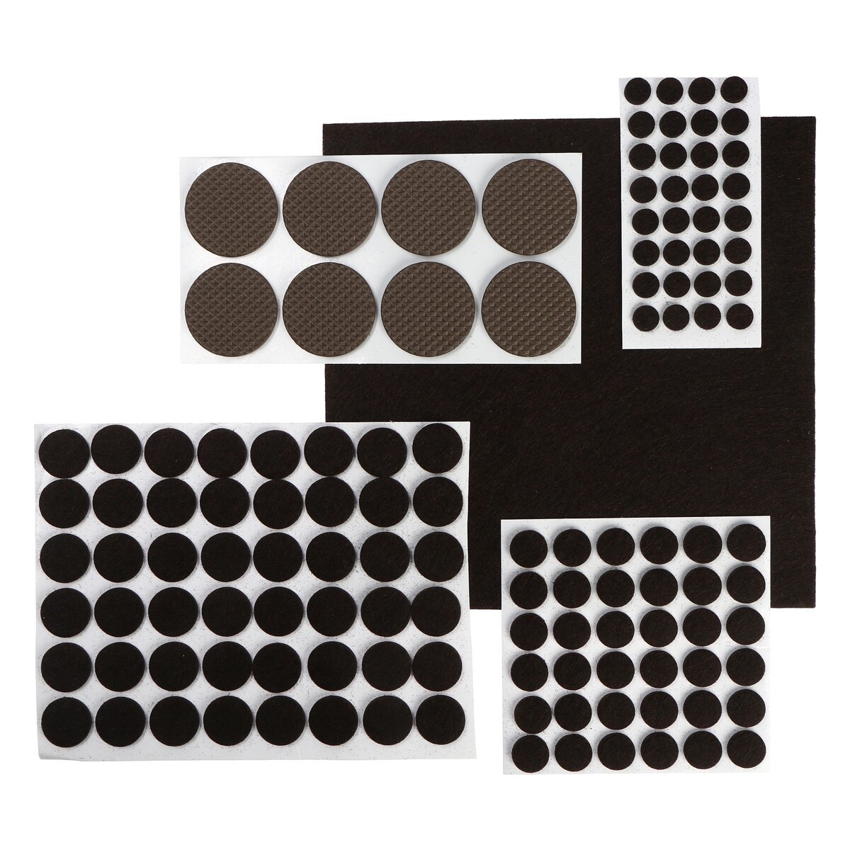 Набор накладок мебельных, 125 шт., d=0,9; d=1,5; d=2; d=3,8; 20х20, цвет темно-коричневый emmet комплект мебельных колес со стопором резьба м8x20 мм 4 шт