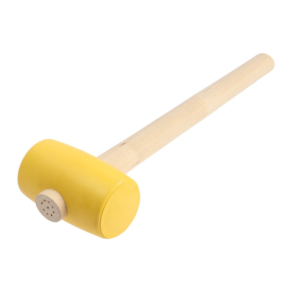 Киянка лом, деревянная рукоятка, желтая резина, 55 мм, 400 г киянка тундра фиберглассовая рукоятка белая резина 750 г