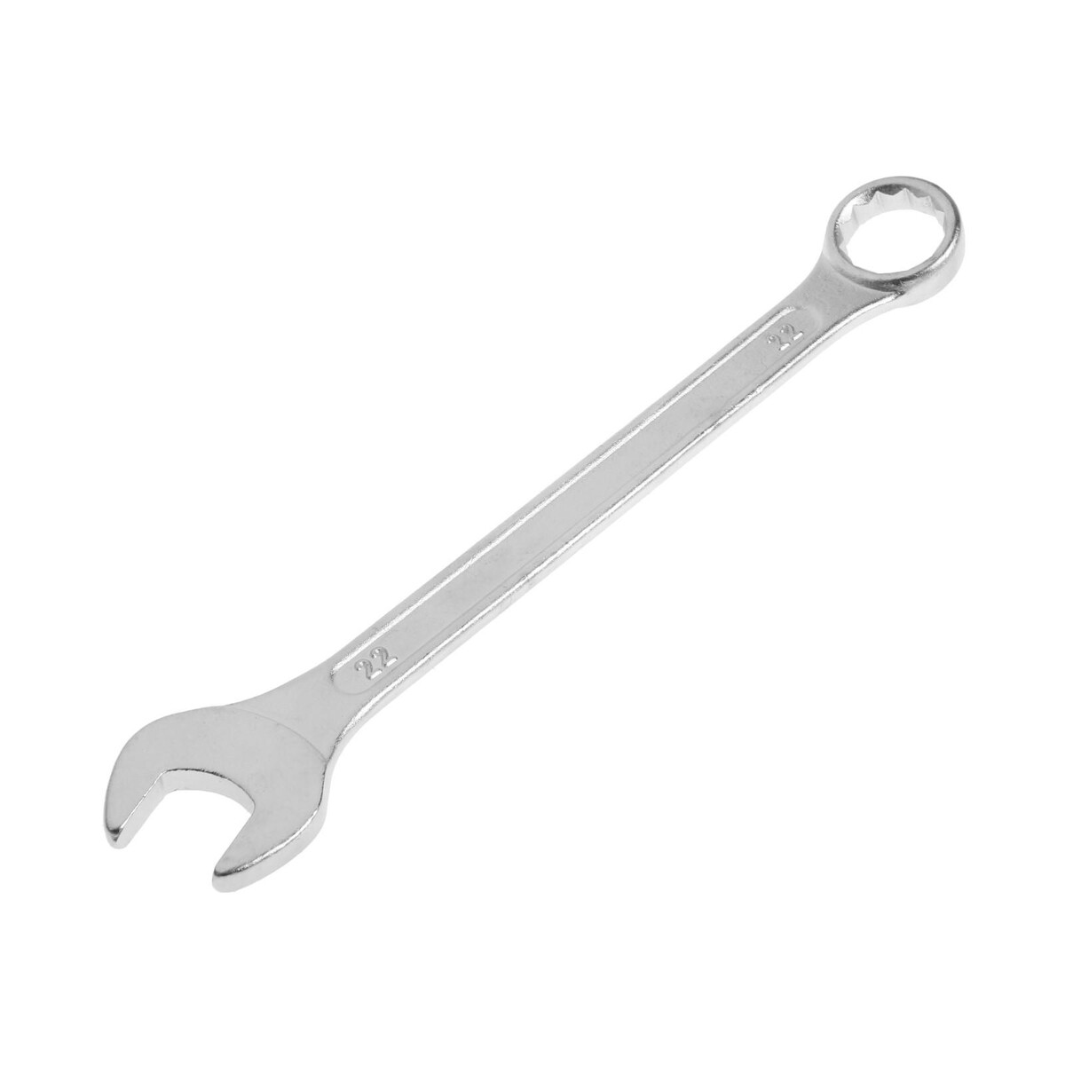 Ключ комбинированный тундра, хромированный, 22 мм ключ комбинированный bartex 14 мм хромированный зеркальный crv сталь