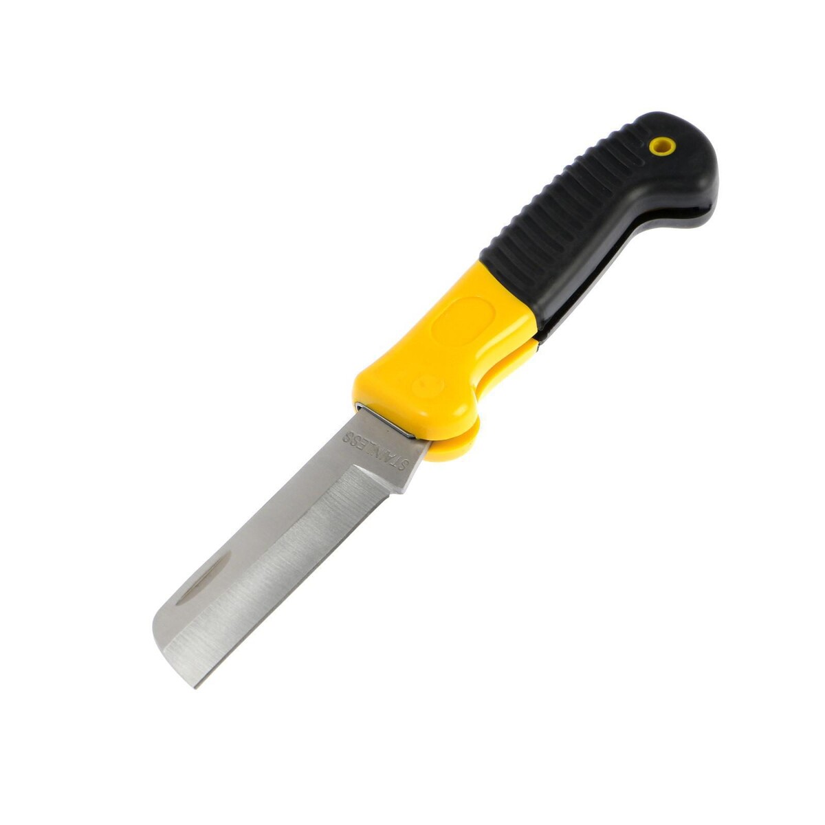 Нож универсальный складной тундра, 2к рукоятка, прямое лезвие, нержавеющая сталь нож кухонный daniks блэк стайл разделочный нержавеющая сталь 20 см рукоятка сталь yw a369 sl