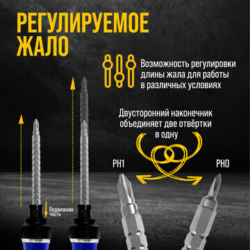 Сменное жало для отвертки тундра, crv, д