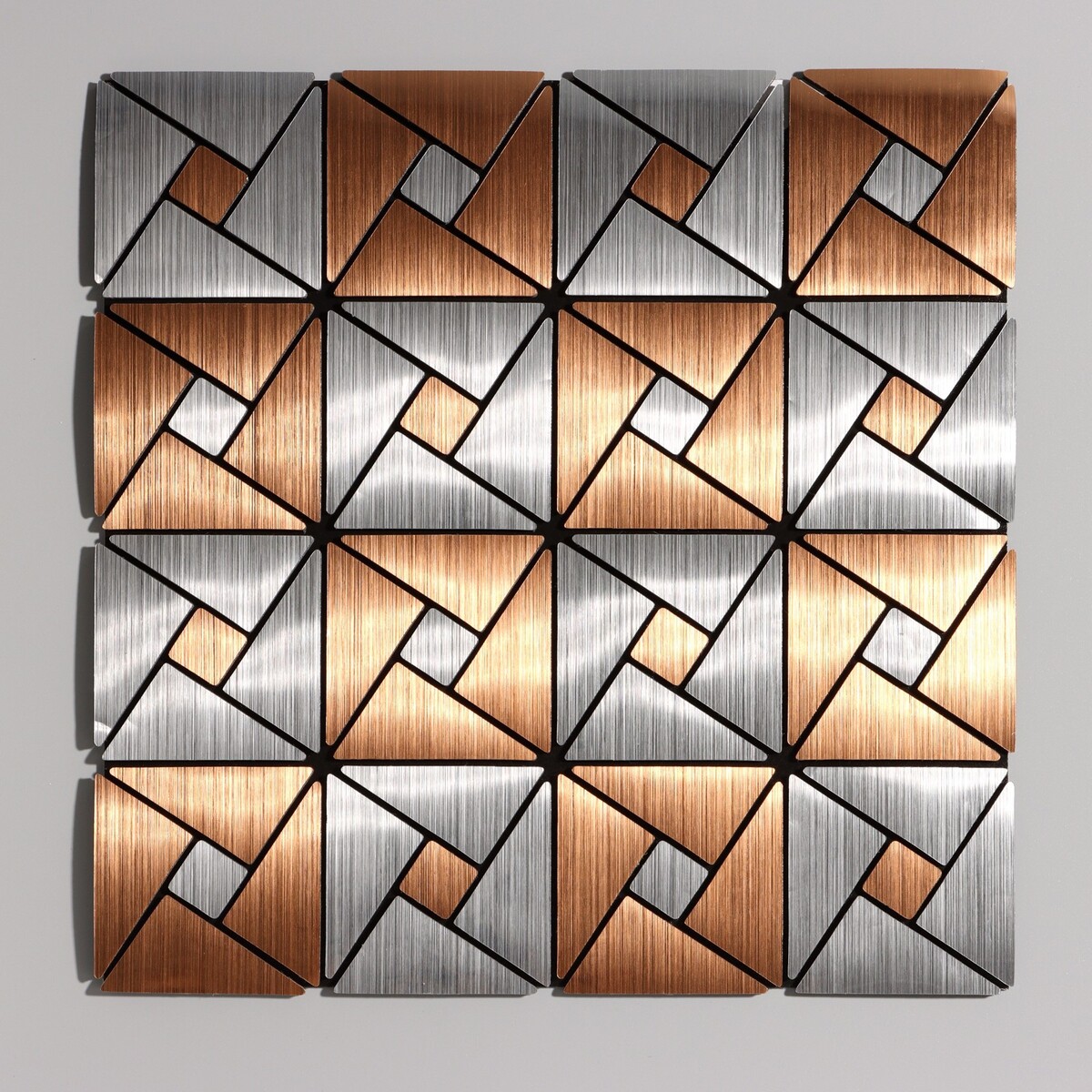Панель самоклеящаяся 30*30см мягкая геометрия бронза-серебро панель самоклеящаяся 30 30см мозайка плитка бронзовая