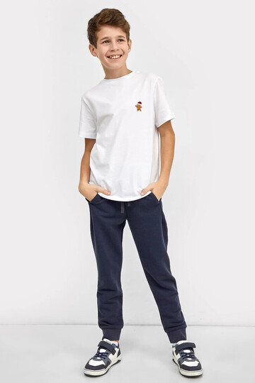 Хлопковая футболка белого цвета с миниат