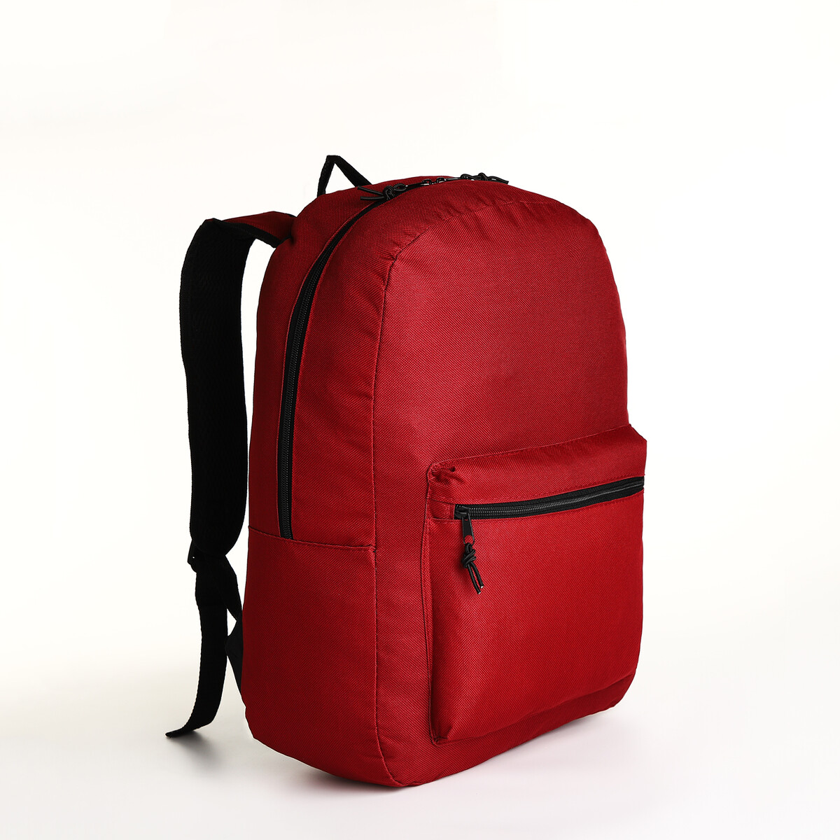 Рюкзак молодежный на молнии, наружный карман, цвет бордовый сумка кросс боди на молнии бордовый