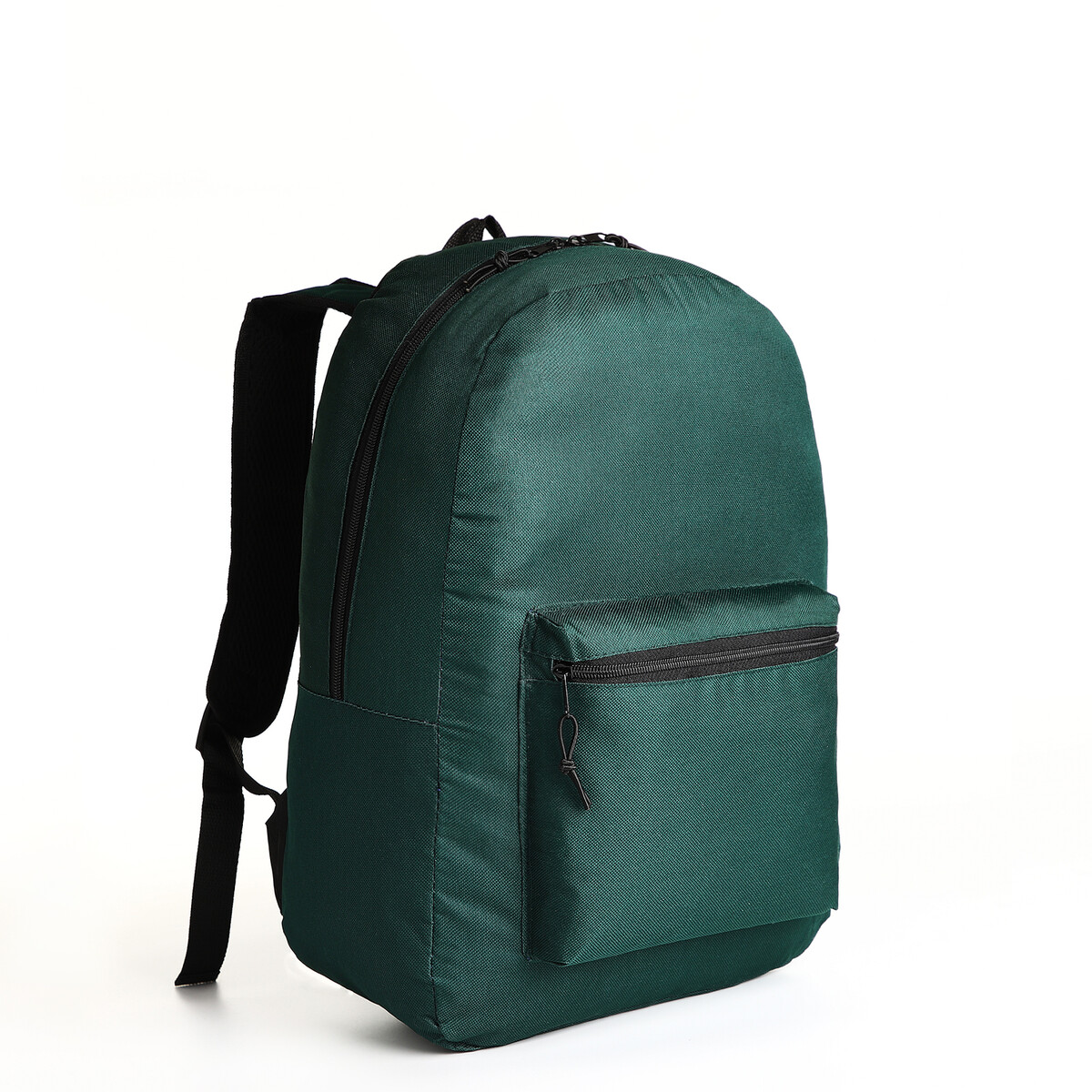 Рюкзак молодежный на молнии, наружный карман, цвет зеленый рюкзак текстильный 46х30х10 см вертикальный карман зеленый