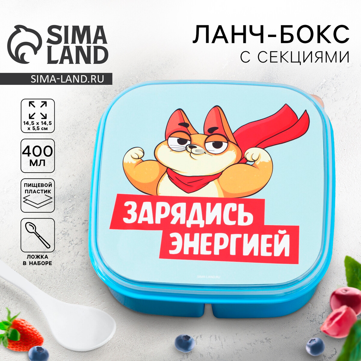 

Ланч-бокс, Голубой