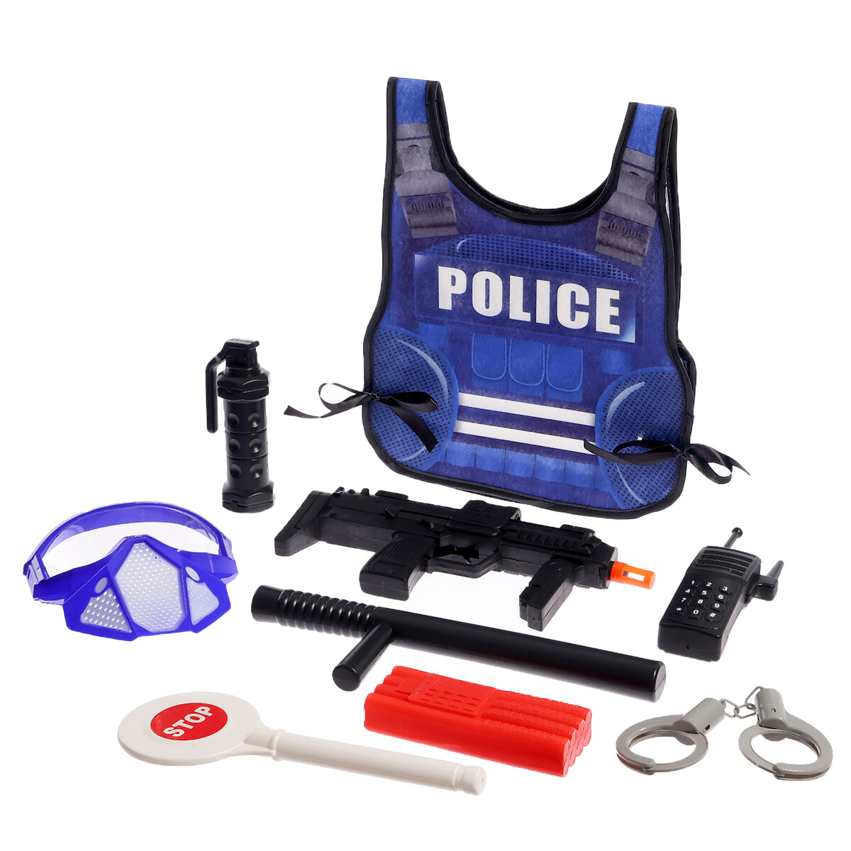 Набор полицейского набор полицейского спецназ с жилетом 8 предметов