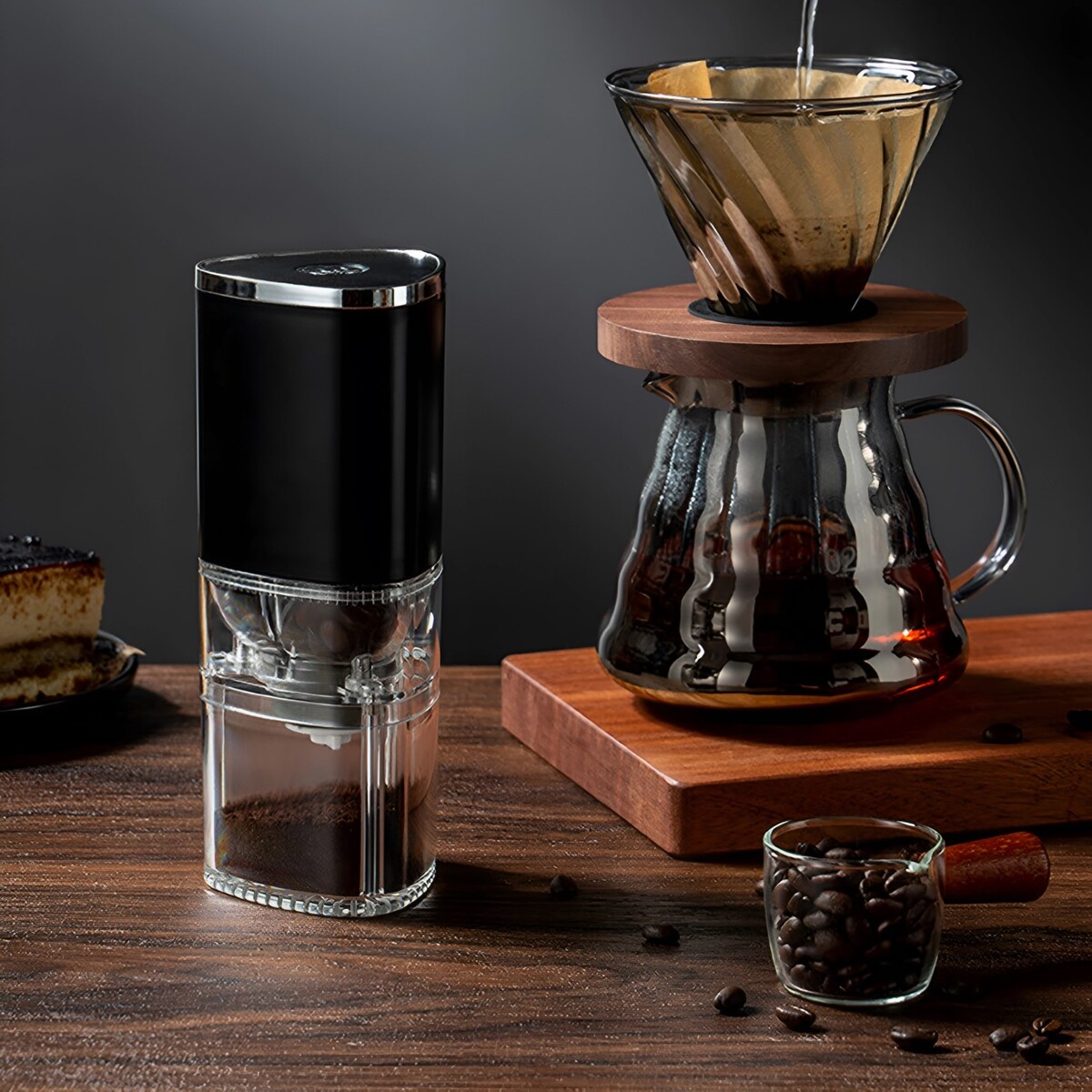 Портативная электрическая кофемолка lcg-05, 1500 ма/ч, 13 вт, 25 грамм, черная кофемолка керамическая ручная tima коричневый