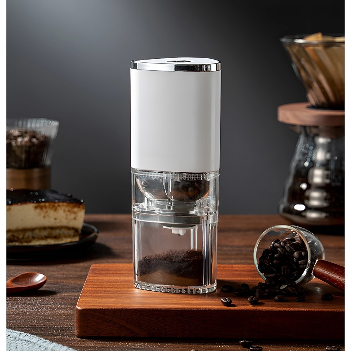Портативная электрическая кофемолка lcg-05, 1500 ма/ч, 13 вт, 25 грамм, белая кофемолка galaxy gl 0907 электрическая ножевая 200 вт 50 г чёрная
