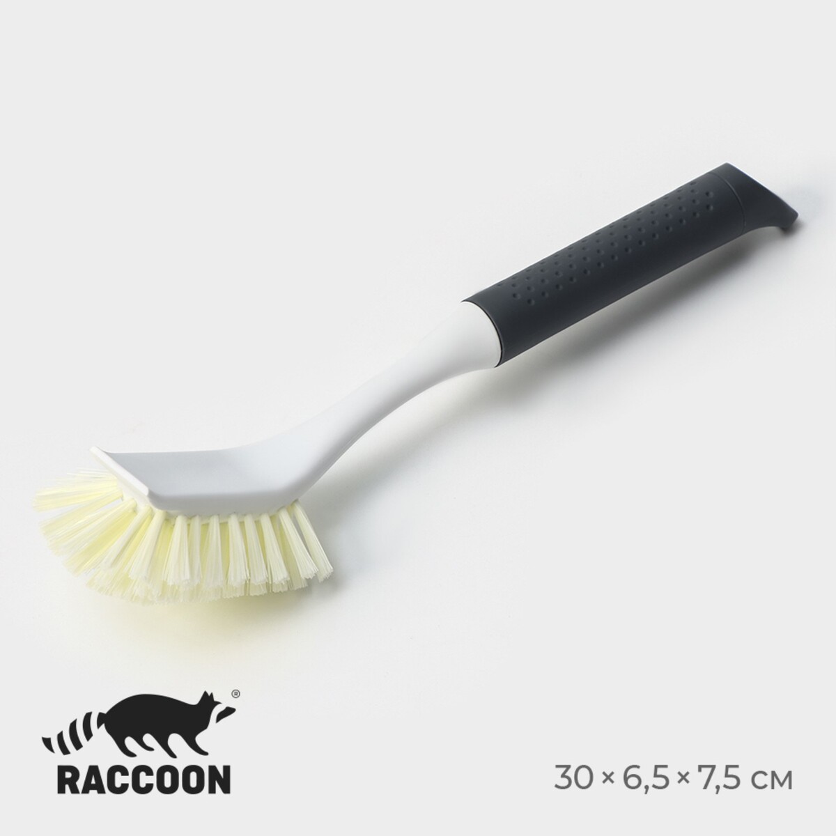 Щетка для мытья посуды raccoon breeze, удобная ручка, 30×6,5×8,5 см, ворс 2,5 см щетка с совком raccoon meli бамбуковая ручка совок 18×16 5×4 см щетка 15х11 см ворс 5 см