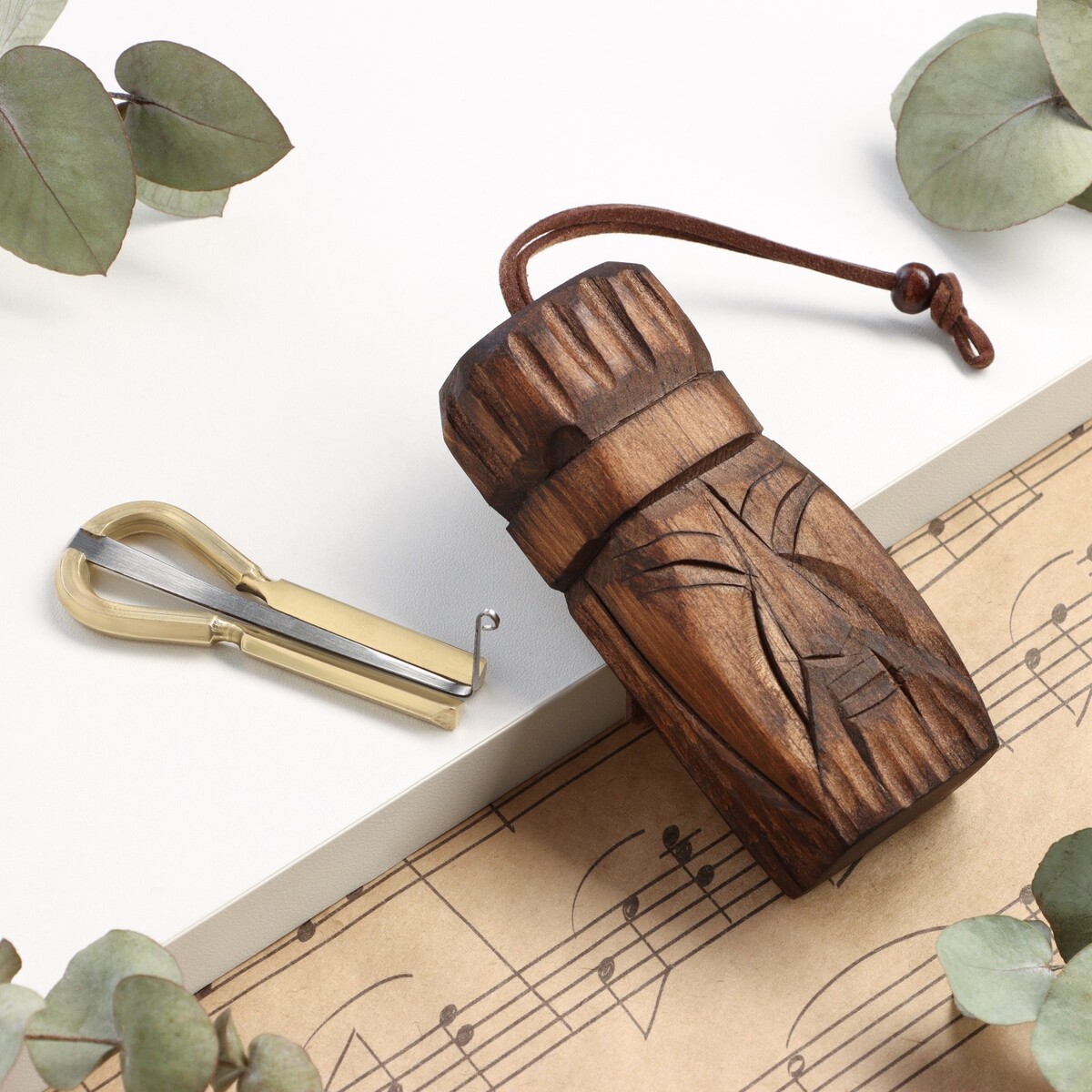Музыкальный инструмент варган, алтайский, средний в футляре Music Life