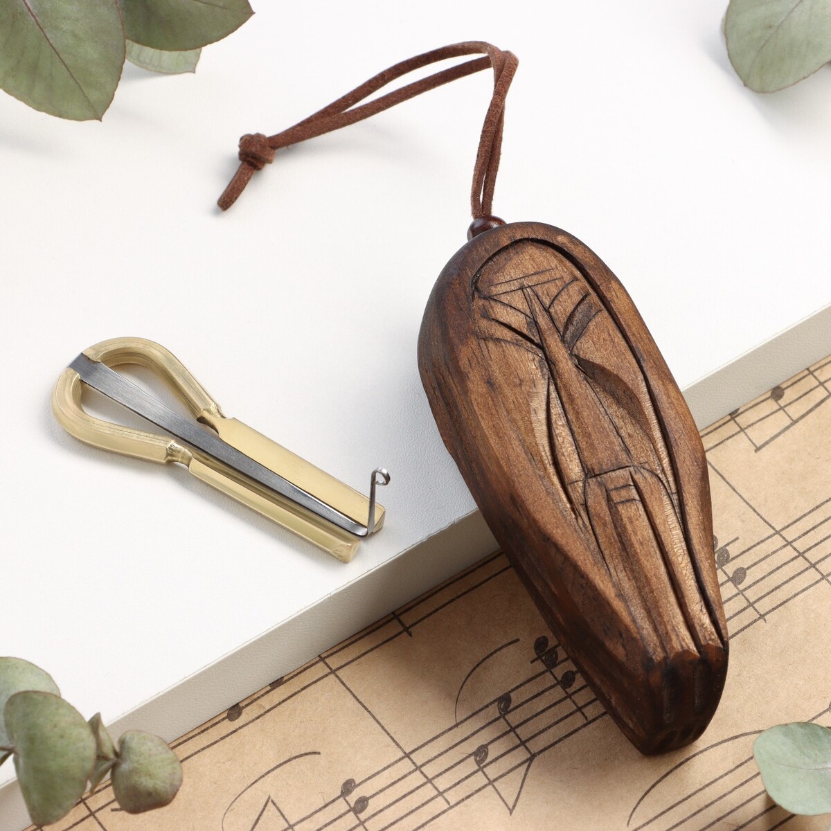 Музыкальный инструмент варган, алтайский, средний в футляре Music Life