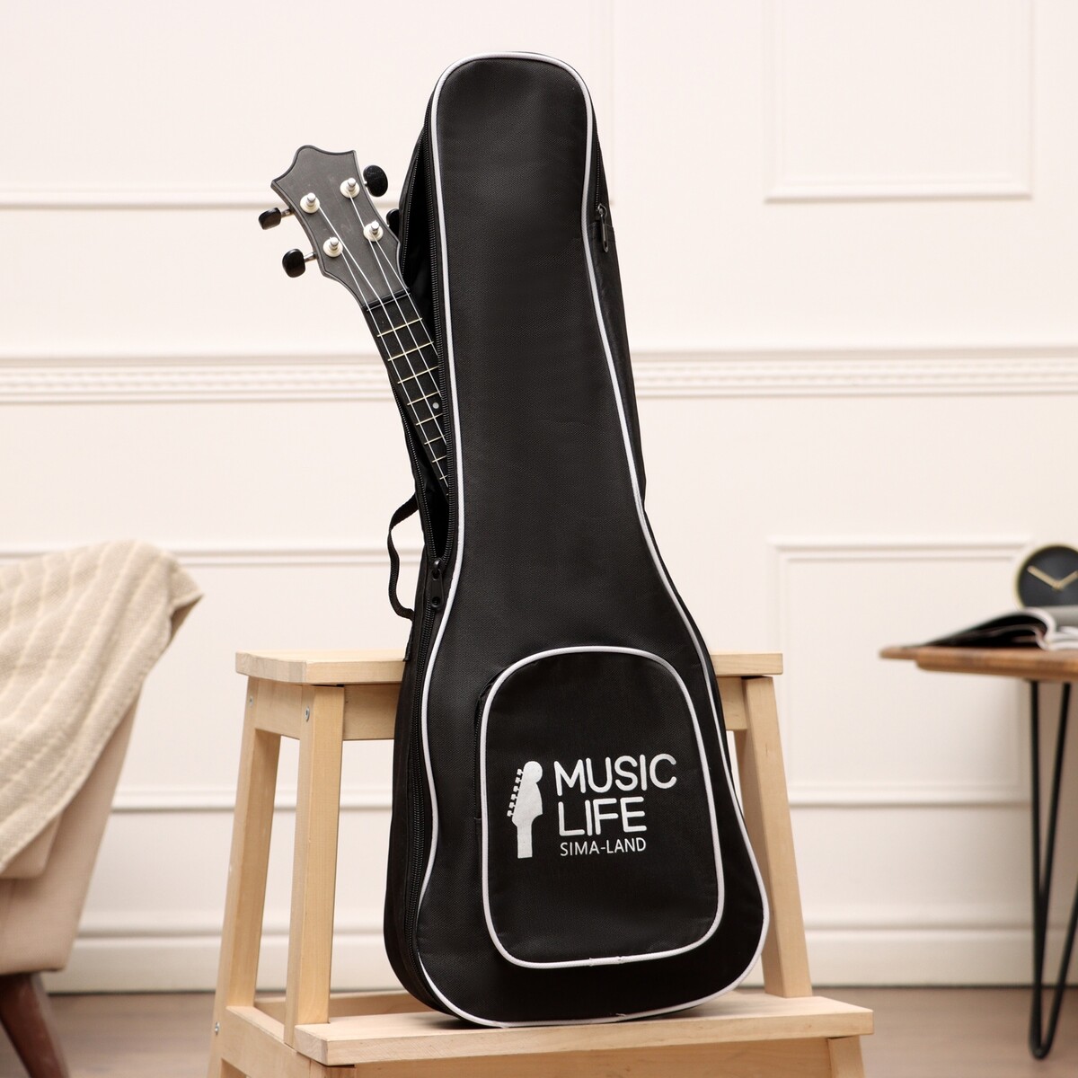 Чехол для укулеле music life, премиум, с накладным карманом, 67 х 25 х 8,5 см ремень для укулеле music life 50 см британский