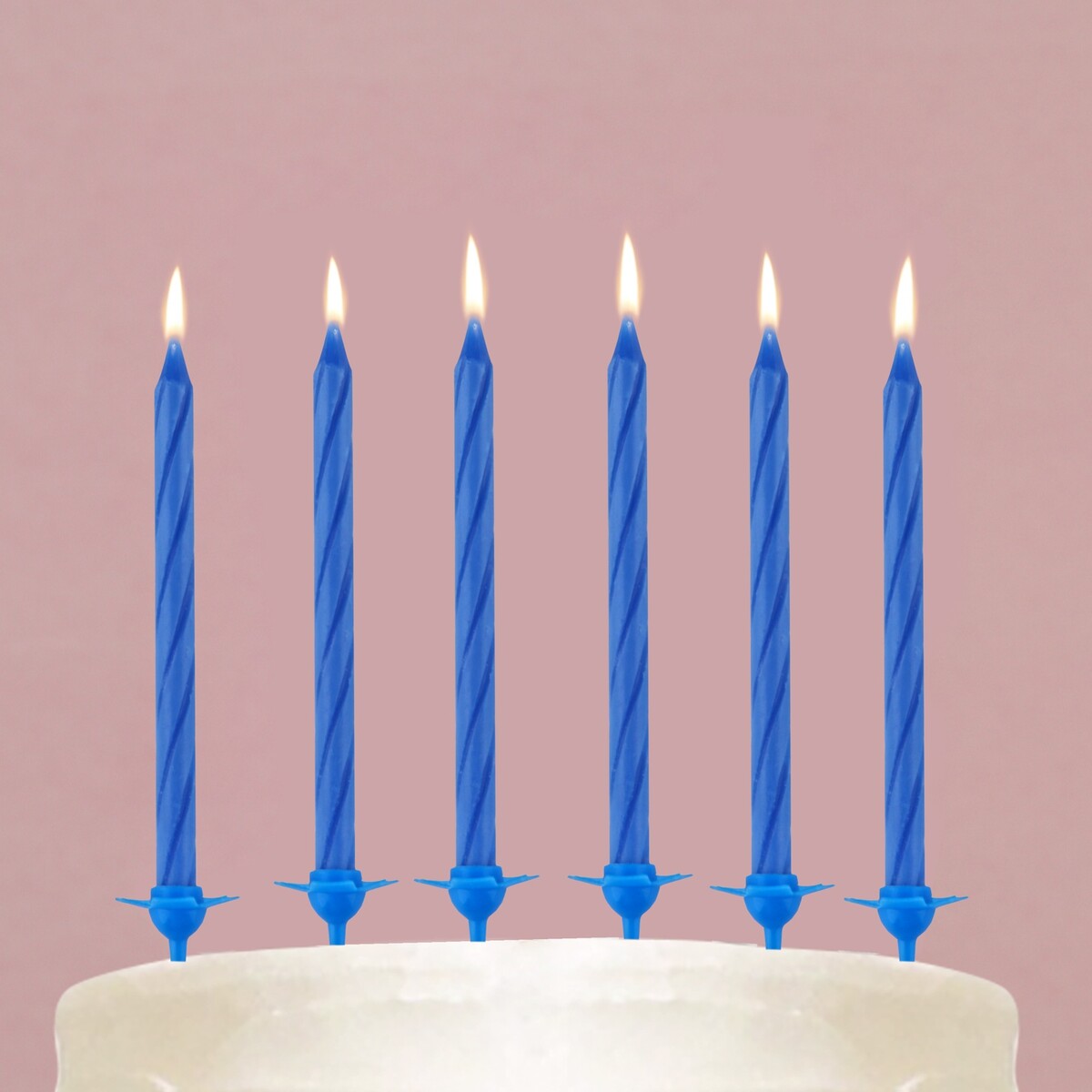 Свечи для торта, голубые, 24 шт., 7,2 х 17,3 см.
