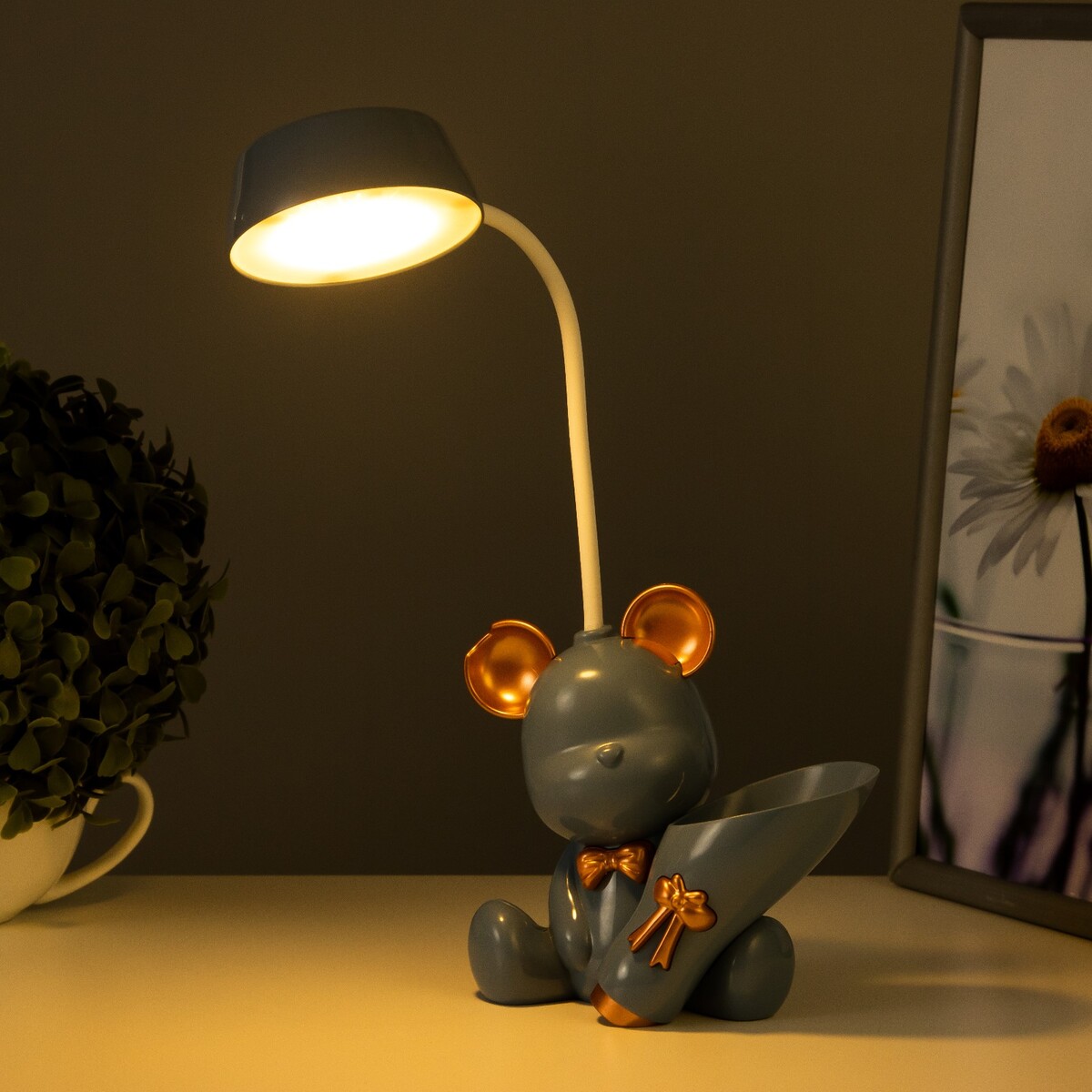 Настольная лампа с точилкой RISALUX, цвет синий 09568497 - фото 3