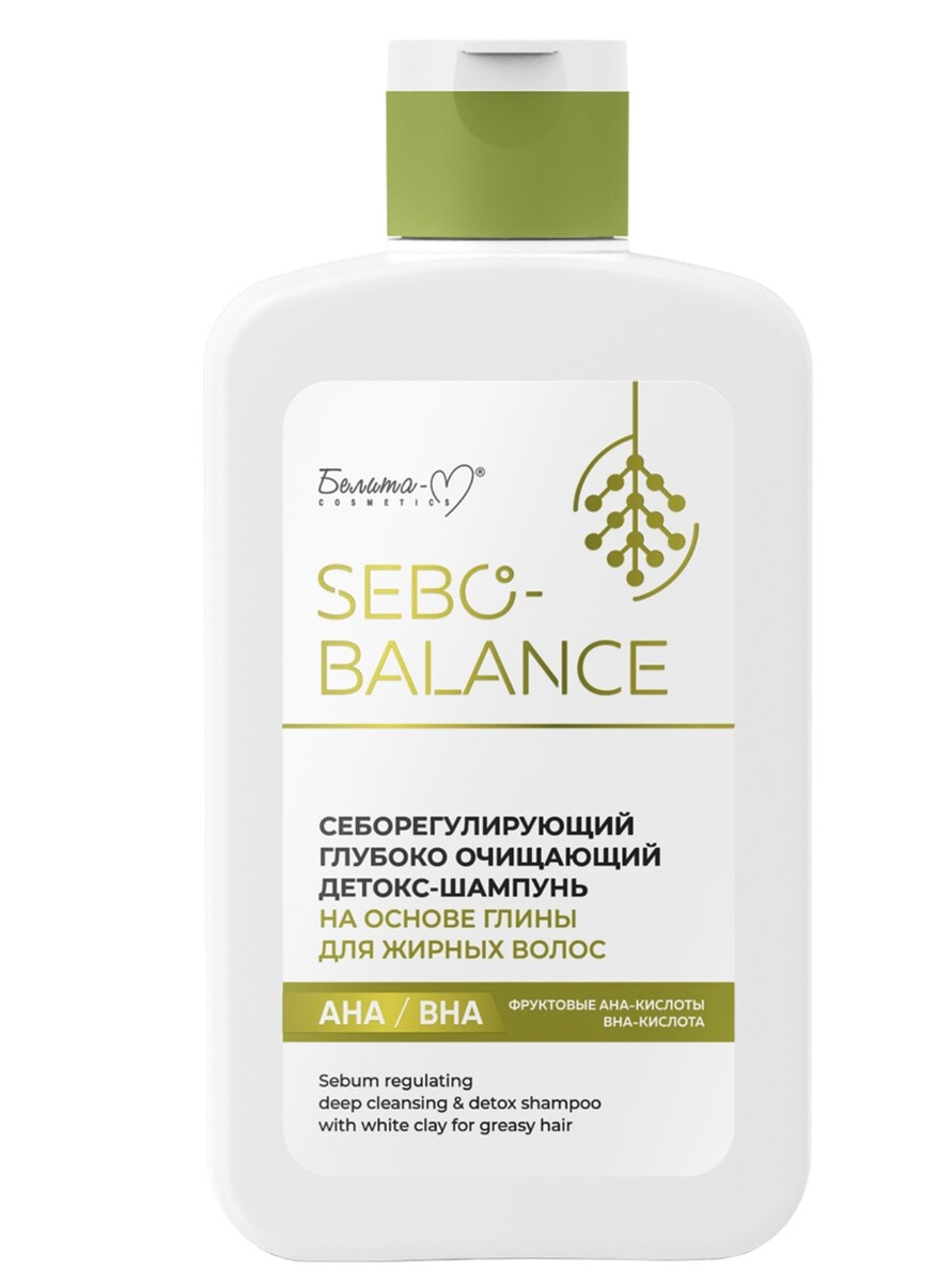 Sebo-balance шампунь себорегулирующий для жирных волос 300г шампунь бессульфатный с эфирными маслами 300г
