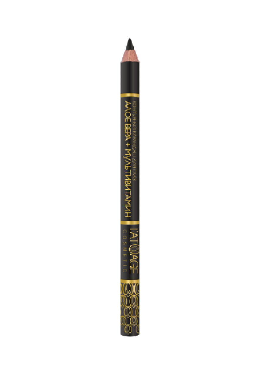 Контурный карандаш для глаз l'atuge cosmetic №14 (черный) L'atuage
