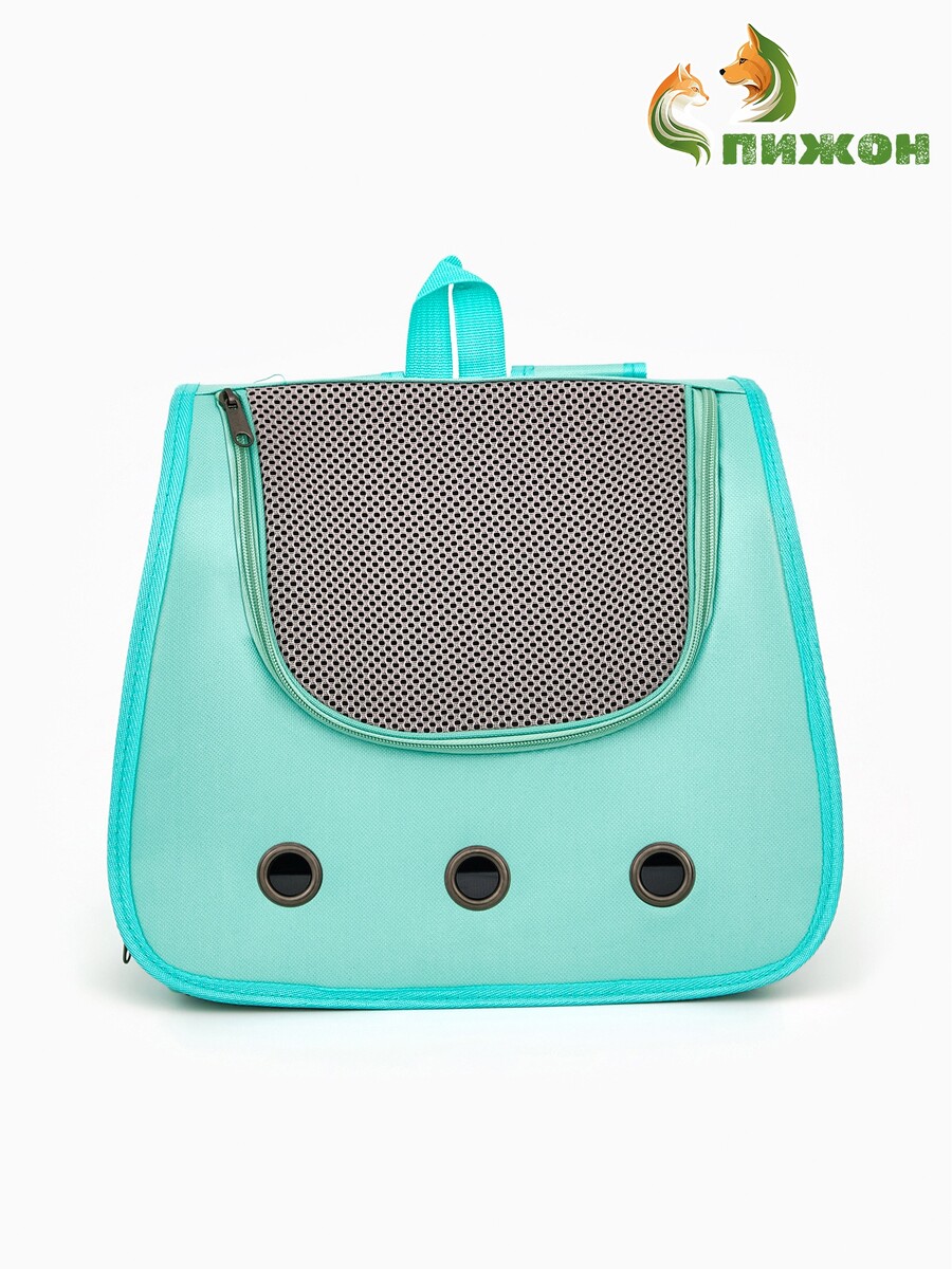 

Рюкзак-переноска для животных, 35×30×26 см, голубой, Бирюзовый