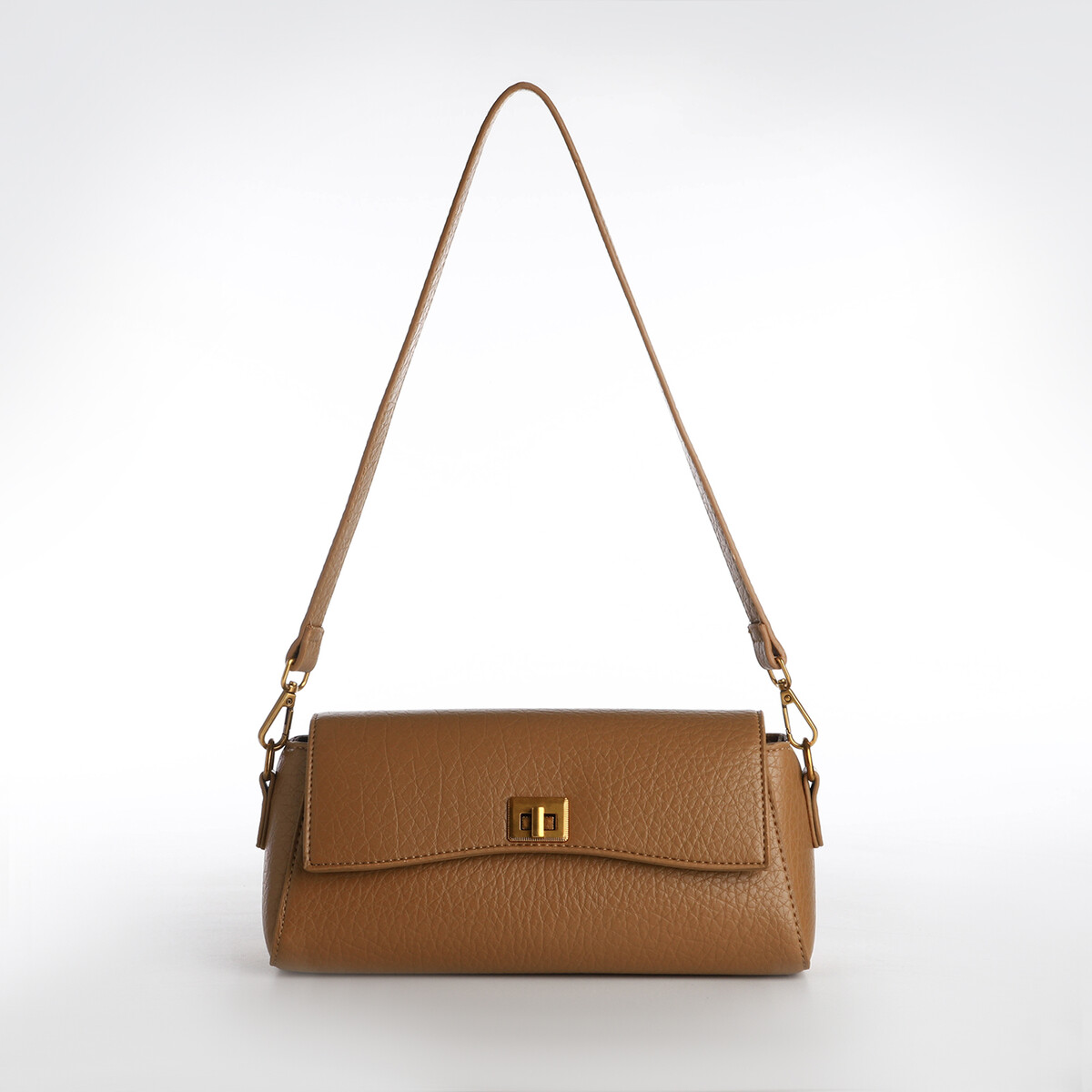 Сумка женская мессенджер на клапане textura, средний размер, цвет коричневый сумка в роддом с карманом коричневый